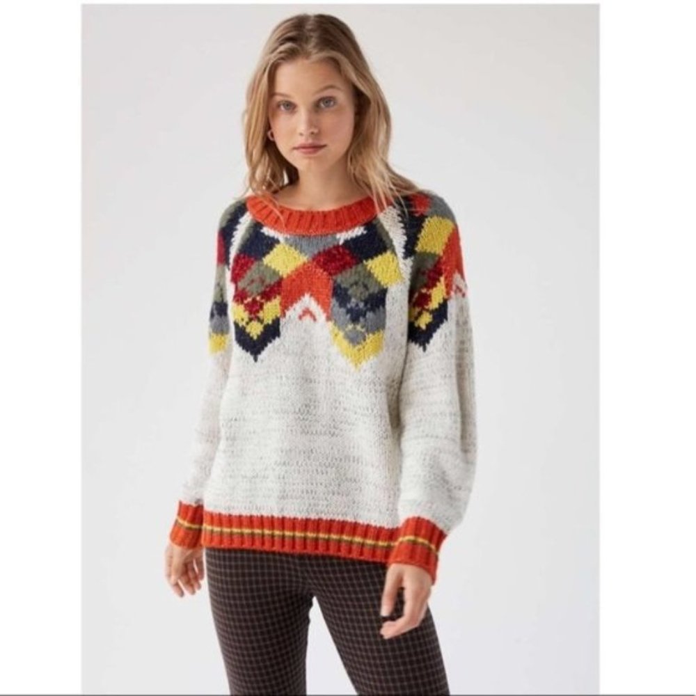 NWT URBAN OUTFITTER Nubby Intarsia Knit sweater